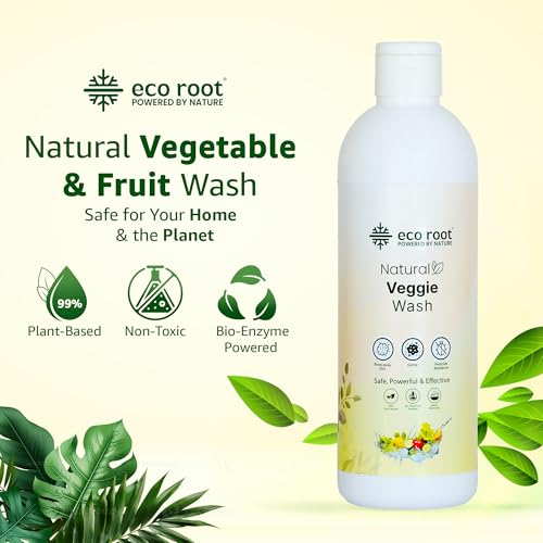 Image of Natural Vegetable & Fruit Wash Liquid | Plant-Based Cleaner with Citrus & Tulsi Enzymes | Odorless, Free from Harsh Chemicals, Safe for Babies & Pets | Pack of 1 | 500ml