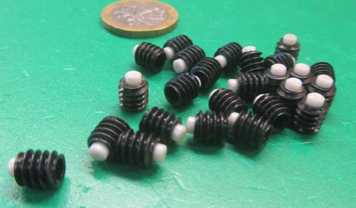 Black Oxide Steel Nylon Tip Set Screw 1/4"-20 x .250" Thread Length 25 pcs