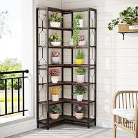 Tribesigns Corner Shelf, 7-Tier Industrial Corner Bookshelf and Bookcase — image 5