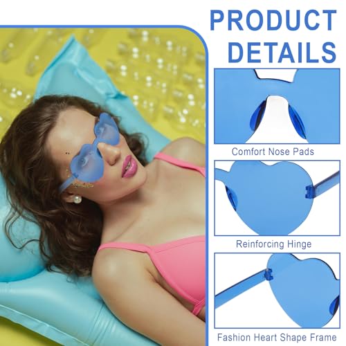 Image of Heart Sunglasses 12 /18 /24 Pcs Heart Shaped Glasses for Women Cute Funny Party Glasses Party Favors Accessories