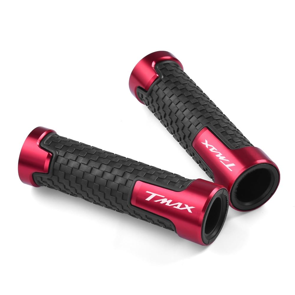 Puños CNC TMAX 530 560 en aluminio anodizado rojo de alta resistencia para moto