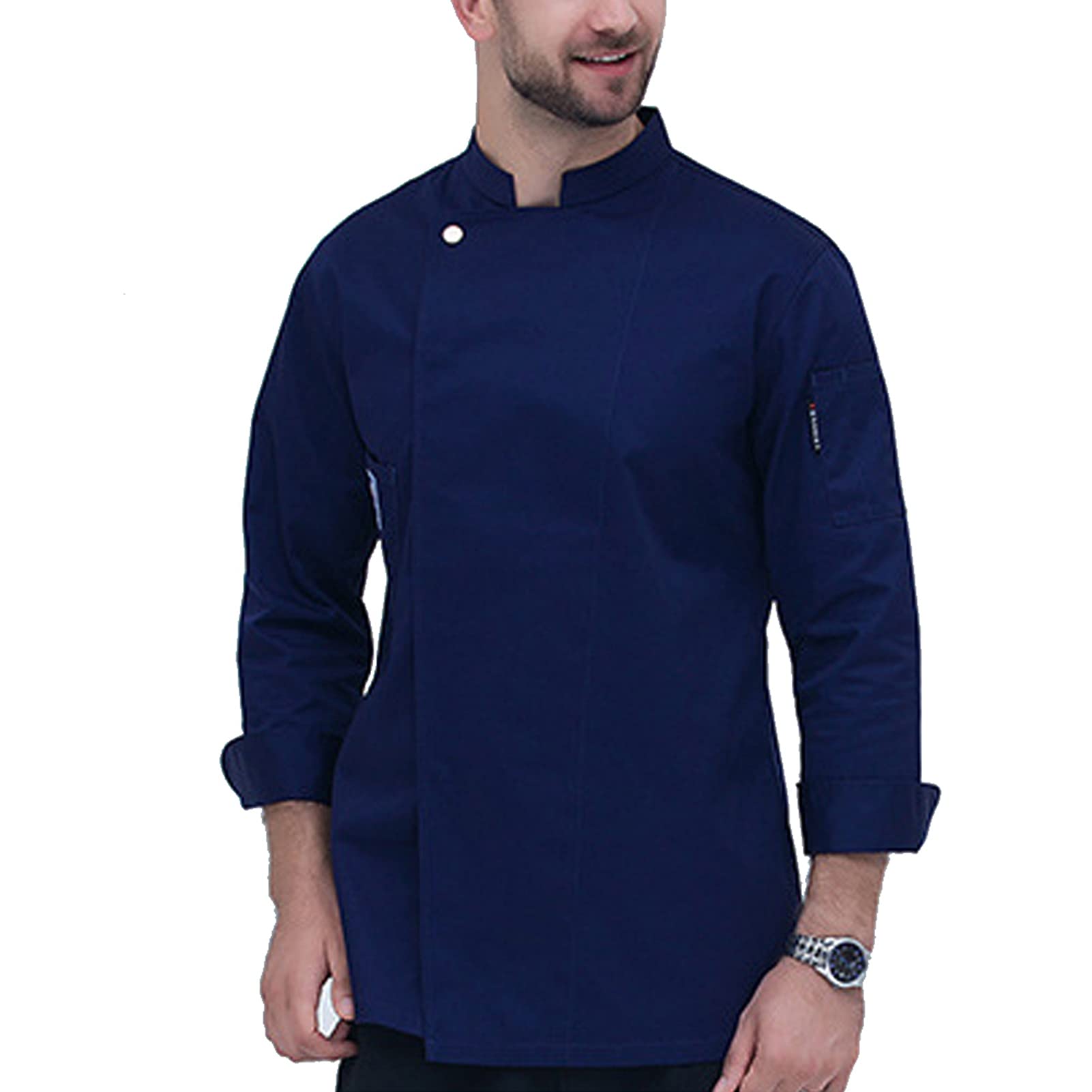 Giacca da Cuoco da Cucina per Uomini e Donne Unisex Uomo Manica Lunga Ristorante Professionale Top Chef Uniforme Cucina Cucina Abbigliamento da Lavoro Giacca Catering Cameriere Tute Abiti (Color : B