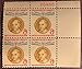 U.S. Postage Stamp Plate Block 1959-8c Ernst Reuter - Champions of Liberty