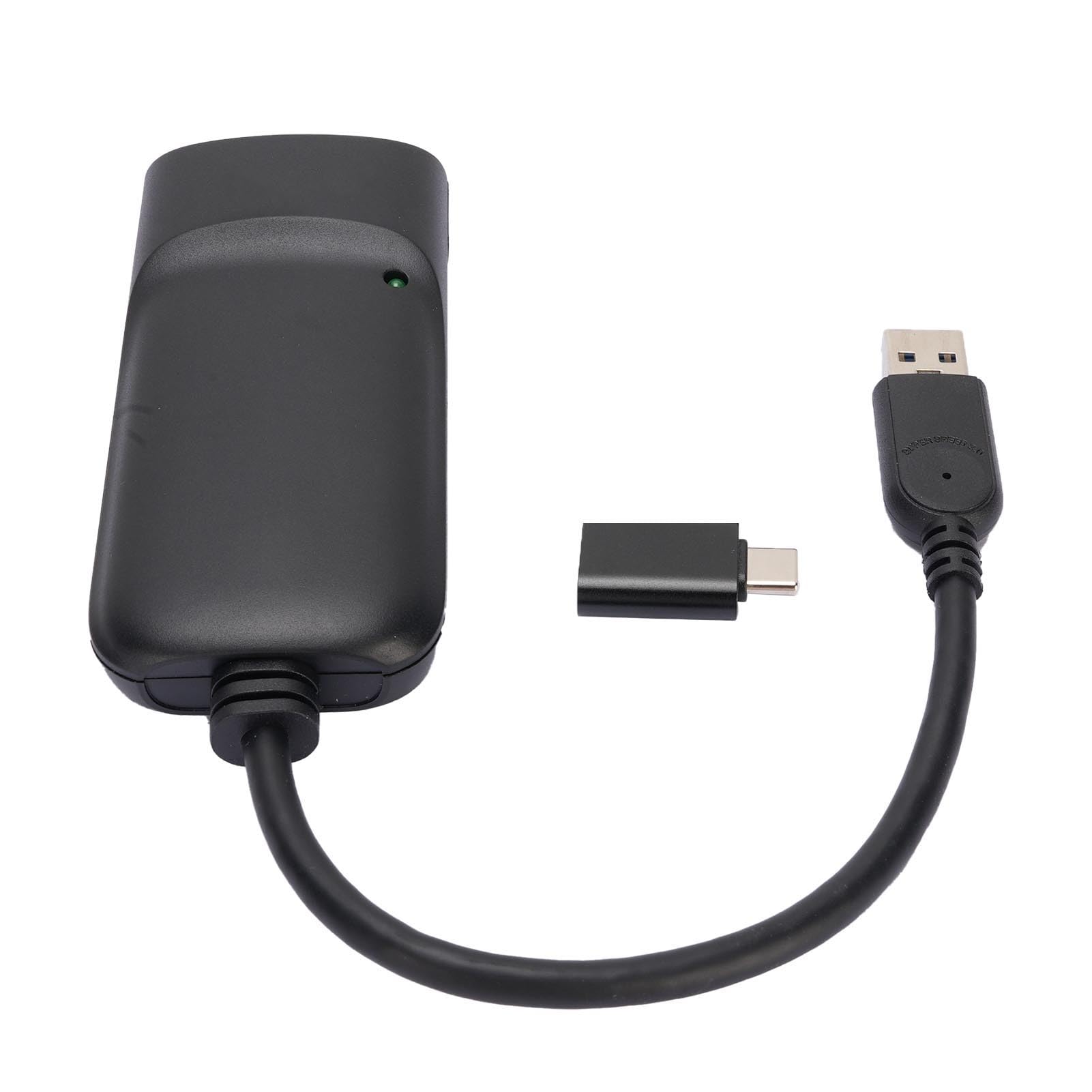 Ejoyous Adattatore 2K da USB 3.0 a Interfaccia Multimediale Ad Alta Definizione, Convertitore Audio Video ABS con Ingresso Microfono, Supporto per Estendere le modalità Mirror per la Modifica di