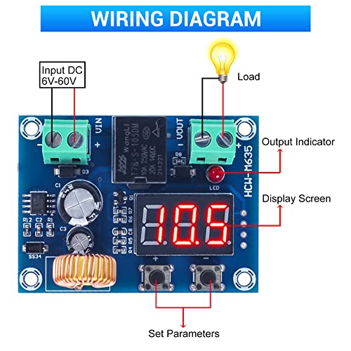 Snapklik.com : Digital Low Voltage Protector Disconnect Switch Cut Off