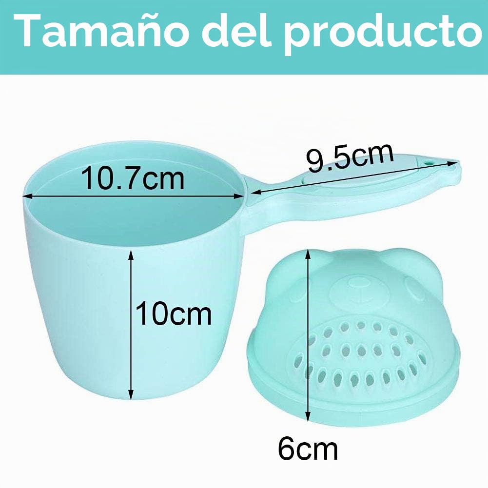 LATRAT 2 vasos para lavar el cabello para niños, taza de agua para baño, taza portátil, regadera Rinser Vaso, protección para los ojos para niños pequeños