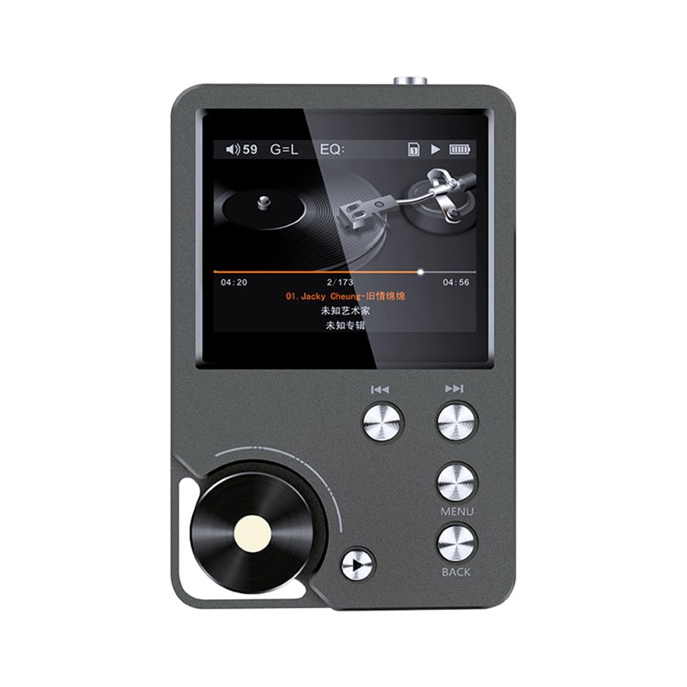 Reproductor de MP3 de Alta Fidelidad Sin Pérdida DSD Reproductor de Música de Audio Digital de Alta Definición Deportes Ampliable hasta 256 GB, 64 GB