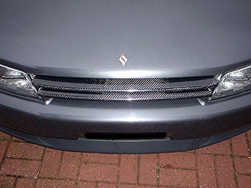 For Nissan Skyline R32 GTR OE Carbon Fiber glossy finish Front Bumper Grille Mesh Grill Cover Trim bodykits