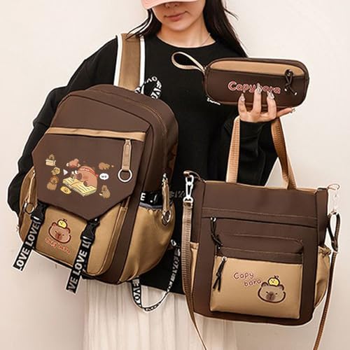 Mochila escolar de Capybara con almacenamiento de gran capacidad 4