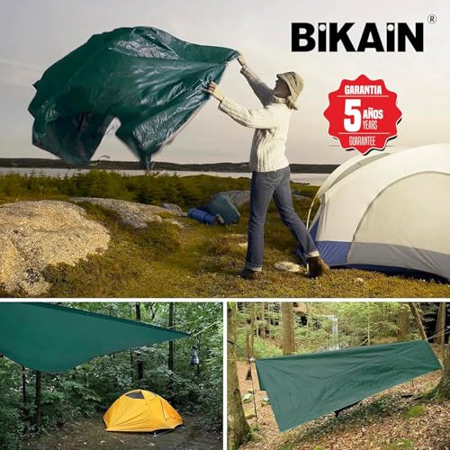Miniatura 7 de Bikain - Lona Impermeable Exterior - 2x3 Metros - 90g M2 Reforzada - Argollas Antidesgarro - Toldo 100 Impermeable Y 100 Protección Uv - Cubretodo Múltiples Usos - 3 Capas Laminado Cruzado