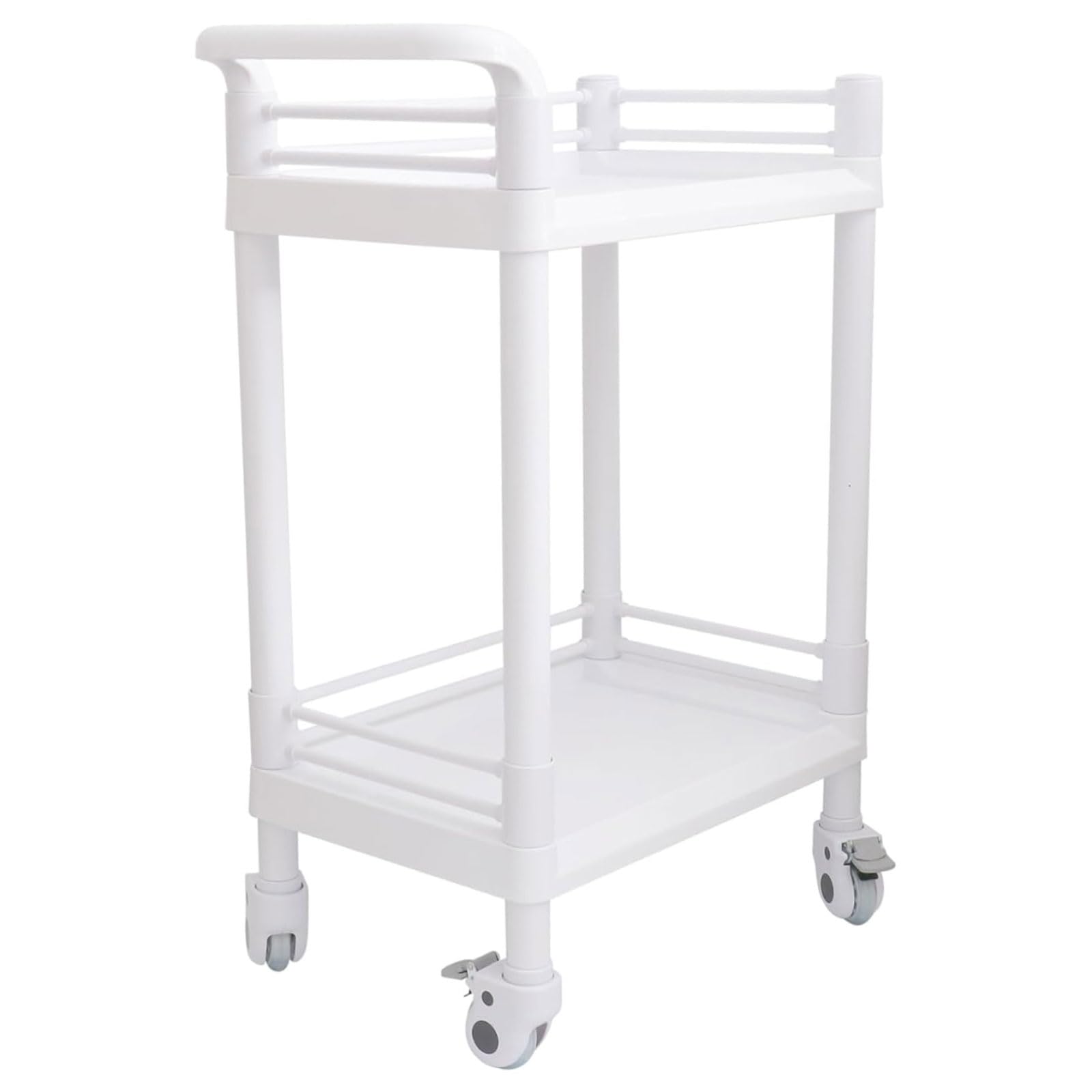 Carrello per salone semplice Carrello per estetista da 1 pezzo Carrello per salone in plastica ABS bianca per parrucchieri, clinica, spa e uso domestico