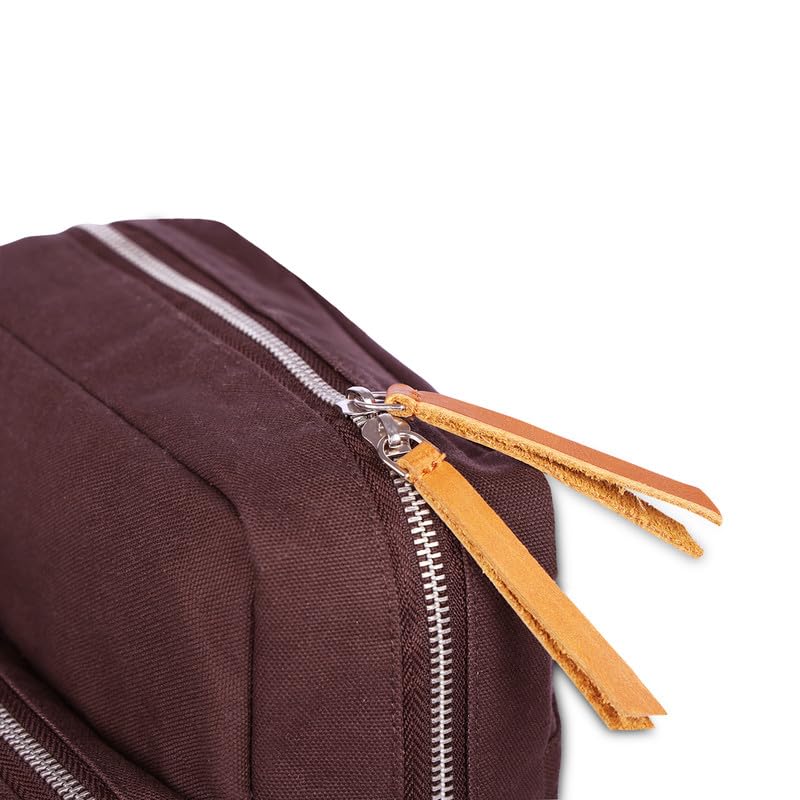 Image of Cotton Canvas Sling Bag Stylish and Versatile Crossbody Shoulder Pack for Everyday Essentials - Multiple Pockets Bags - Fashion Accessory for Men and Women | Wine