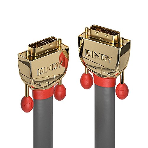 Preisvergleich Produktbild LINDY 36207 15m DVI-D DUAL Link Kabel, Gold Line