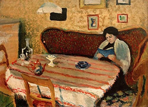 Tableau Notre salon à Tegernsee par August Macke pour habiller un grand mur vide 60x90