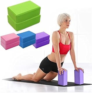 Yoga Block (Set of 2) - EVA Foam Block Soft Surface Foam Bolster