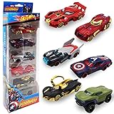 【Presta Atención a los Detalles】: El diseño de este coche de juguete está inspirado en los detalles del superhéroe Marvel Comics, y notarás la forma y el color del modelo. Lleno de elementos de superhéroes para hacer los juguetes más divertidos.