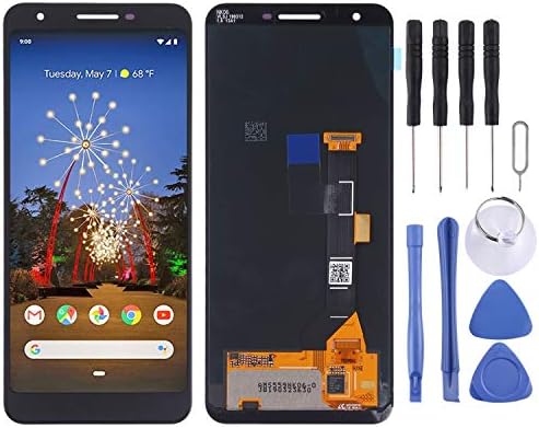 携帯電話のLCD修理部品 for Google Pixel 3aのOEM LCD画面。デジタイザーフルアセンブリ（黒） 液晶画面