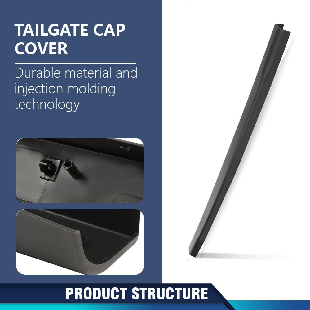 PIT66 Tailgate Moulding Cap, Compatible with 2008-2016 Ford F250 F350 F450 F550 Super Duty (NOT Fit Integrated Step Tailgate) FO1904104, BC3Z9940602B