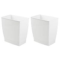 Vista 24 de iDesign - Basurero rectangular de plástico para spa, cesta de basura para baño, dormitorio, oficina en casa, dormitorio, universidad, 2.5 galones