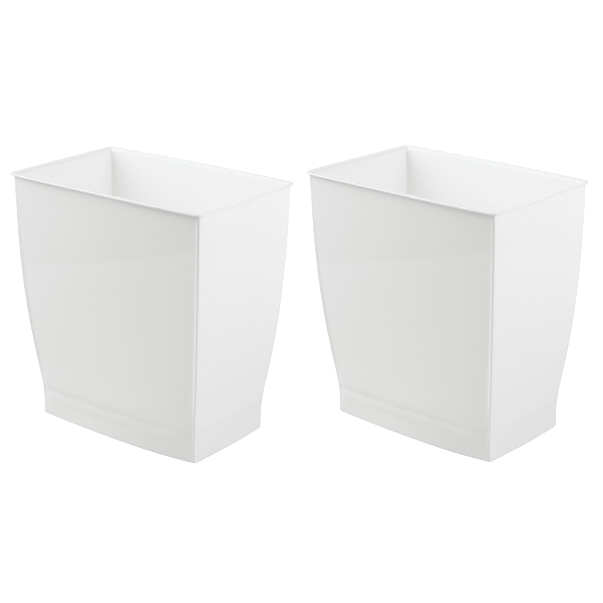 Poubelles rectangulaires de salle de bain iDesign pour une routine matinale fluide