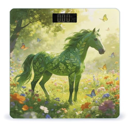 Báscula digital precisa con pantalla LCD y diseño Green Horse