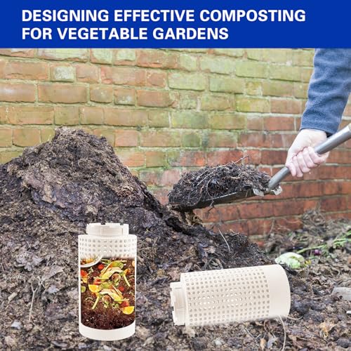 2 Stück Unterirdischer Wurmkomposter, Nachhaltiger Kompostbehälter mit Deckel für Küchenabfälle, Weiß (30x 16 x 11,5 cm)