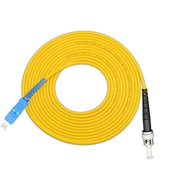 SC to ST Fiber Optic Cable Jumper Patch Cord Simplex Single-Mode 9/125 SC-ST,10 Meters 32.8 Feets