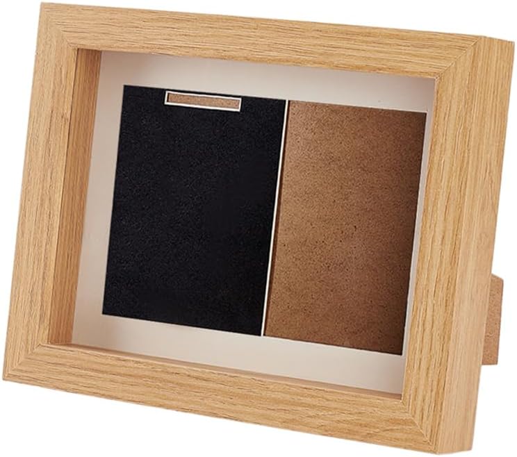OLYCRAFT Medal Display Shadow Box Natural Wood Frame 6.9x7.2x9 Inch Brown Medal Display Case with Acrylic Window for Military Medals Beach Tags Jewelry Pins Pin Enthusiast Collectibles