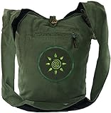 Abmessungen: 40*35*20 cm, Schöne Schultertasche aus besticktem Cordstoff mit Handytasche, einer Außen- und Innentasche