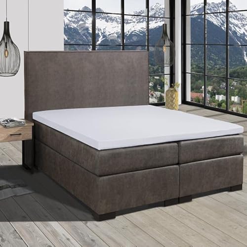 Mr.Sandman Full Elastan de Luxe Topper Spannbetttuch Weiß 180x200-210cm 240gr/m²