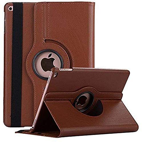 M Cart Rotate Flip Hard Back Case Cover for Apple iPad 10.2 inch 9th Gen 2021 Cover 8th Gen 2020 7th Gen 2019 Generation (Brown)
