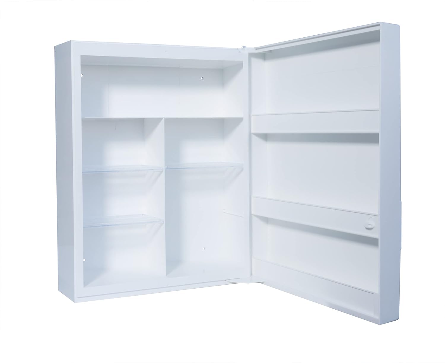 Armadietto di pronto soccorso (vuoto), armadietto per medicinali in plastica con 10 scomparti (4 rimovibili), chiusura di sicurezza - 45 x 34,5 x 16 cm - robusto e compatto
