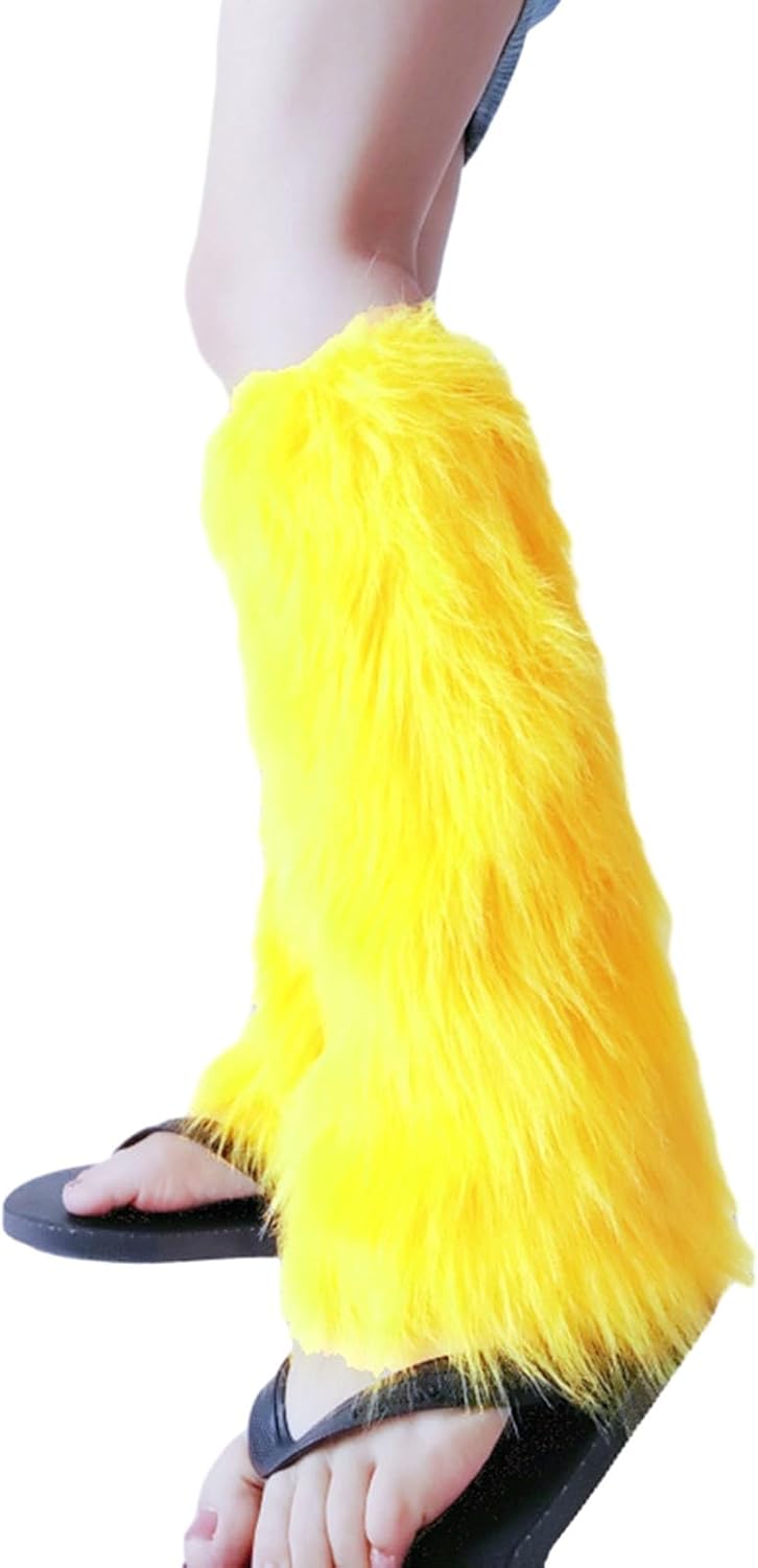 Y2K Faux Furs Leg Warmers For Womens Winter Warm Boot Cuffs Covers Cozy Christmas Halloween Party Cosplay Costume For Women