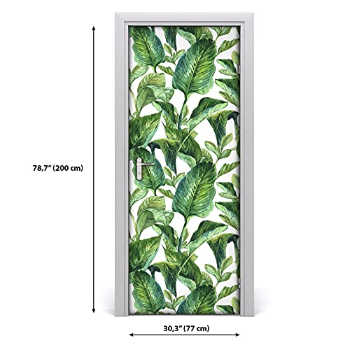 Vinilo floral para puerta autoadhesivo impermeable y resistente al agua 3