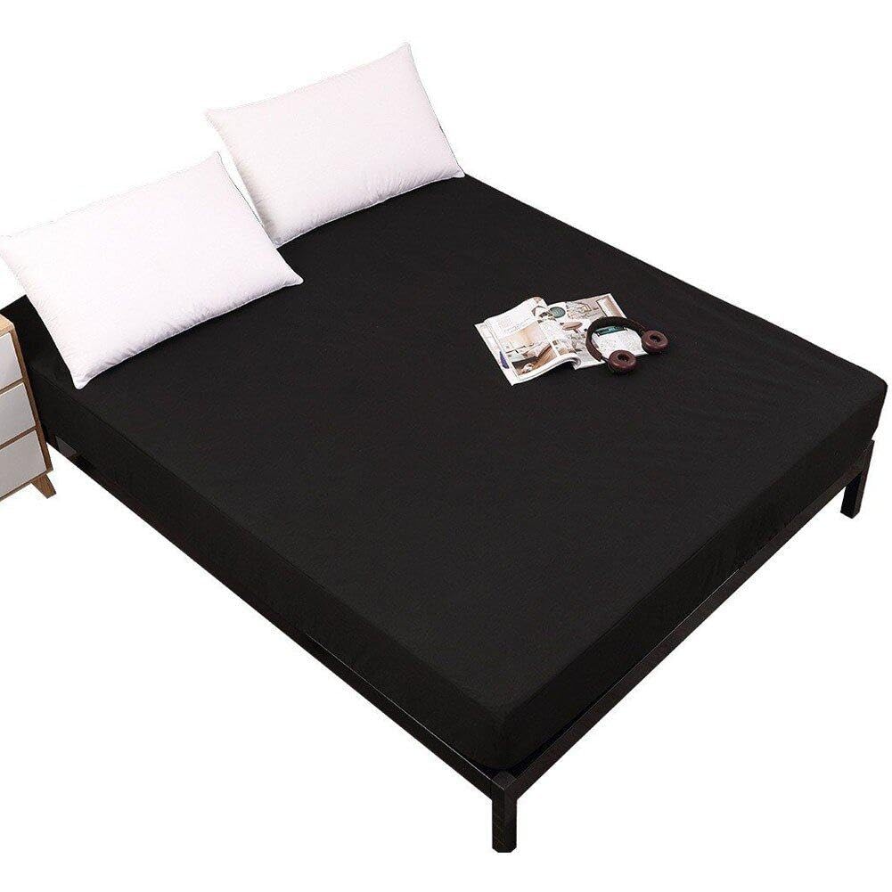 Casiler Queen Size Fitted Sheet with 2pcs Pillowcases, Snug Fit, Wrinkle Free & Stay in Place, No More Slipping Off for Mattress, Soft Comfortable