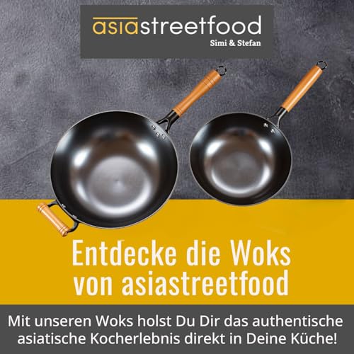 Wok aus Carbonstahl für asiatische Gerichte, Ø 33 cm, robust und langlebig
