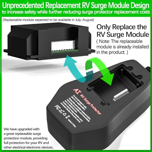 RV Surge Protector 50 Amp for Outdoor Travel Trailers, Camper, Motorhome, Park Power Protection, Perfect for RV Owners, Campers & Travelers with Waterproof Cover by Invaxing - Image 2