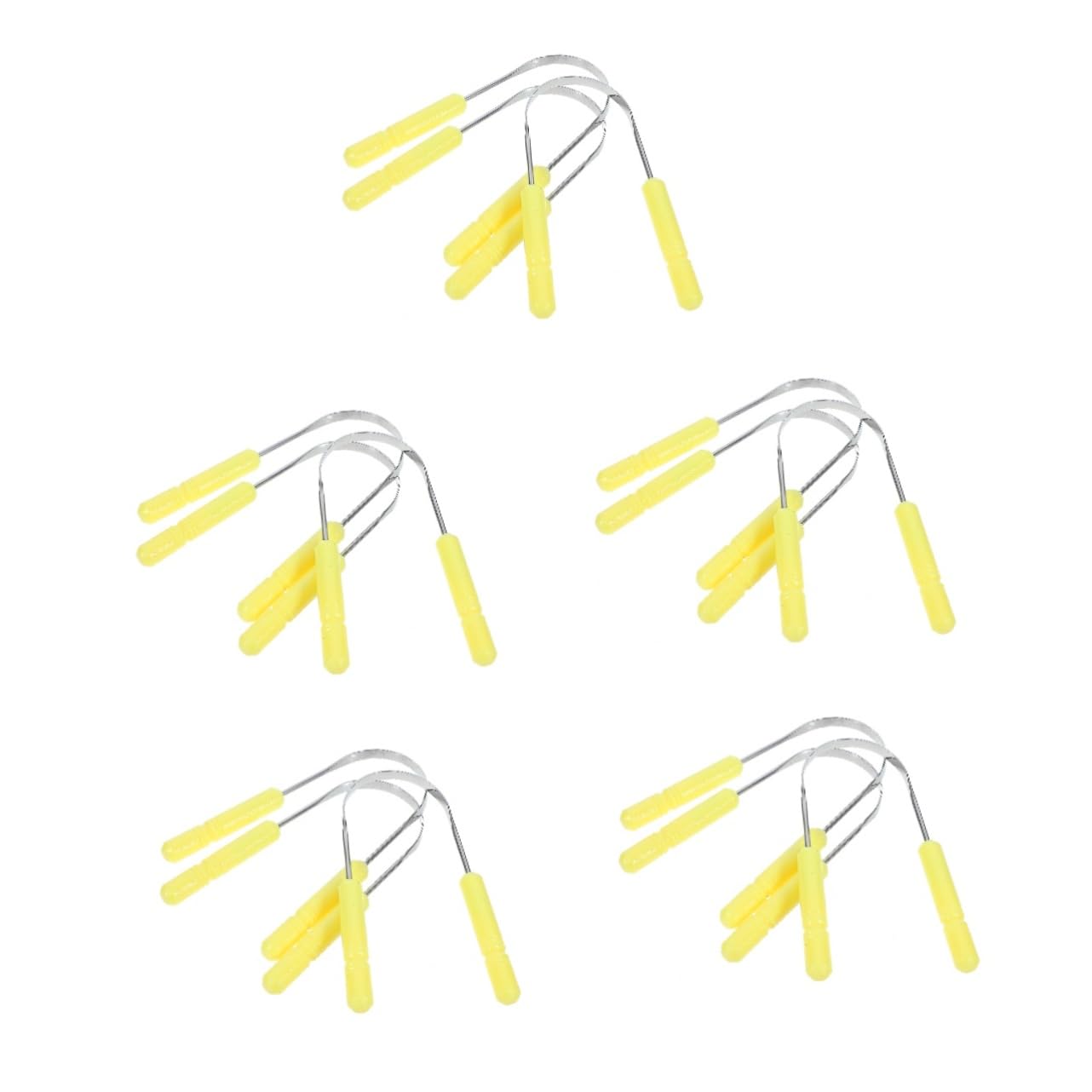 CALLARON 5 Set Raschietto Per Lingua Raschietto Della Lingua Raschietti Per La Lingua Per L'igiene Orale Raschietto Per L'igiene Orale Pulisci Lingua Acciaio Inossidabile Giallo 3 Pezzi * 5