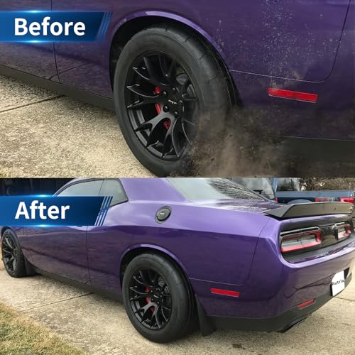 Image of Challenger Mud Flaps for 2015-2024 Dodge Challenger Splash Flaps Front & Rear Mud Guards Fender Accessories 4Pcs Matte Black
