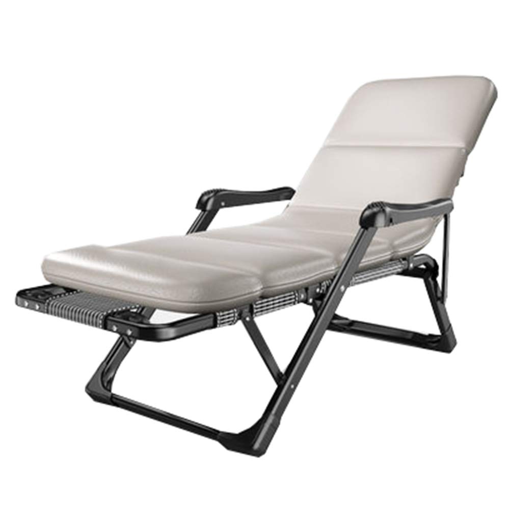 Chaise de terrasse inclinable extra large avec appuie-tête pour extérieur