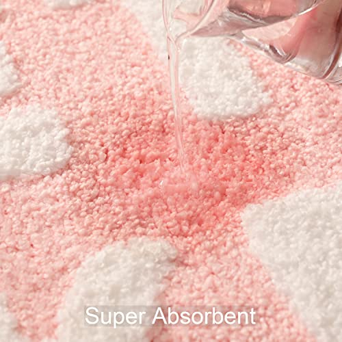 QJHOMO Get Naked Bath Mat Pink and White Bathroom Mats 60 x 90 cm - Image 4