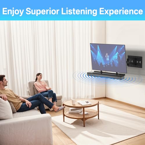 Notiela Sound Bar Mounts Under Tv For Samsung, Vizio, Lg, Bose Under Tv Soundbar Mounts Adjustable Height & Depth Sound Bar Mounting Bracket Under Tv Or Above Tv Sturdy Soundbar Tv Bracket Hold Up To 35 Lbs thumb #7
