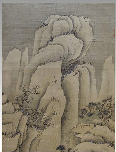 中国古美術 明 董其昌款 水墨山水図 真絲布包手巻 肉筆 掛け軸 書道 文房置物 中国古美術 明 董其昌款 水墨山水図 真絲布包手巻 肉筆 掛け軸