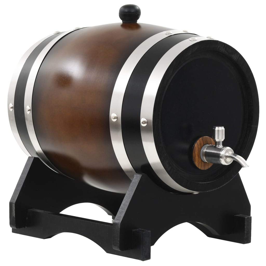 Home Tools - Barril de vino con grifo de madera de pino maciza, 6 L
