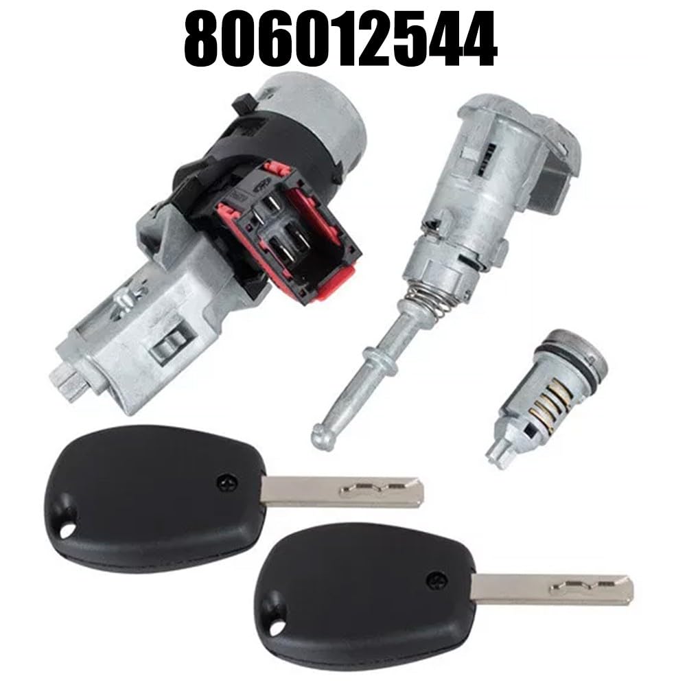 Cerradura de cilindro de bloqueo, para Opel para Movano B, para Renault III Trafic II para CLIO para Kangoo 2010-, repuesto de metal con 2 llaves