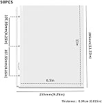 Sheet Protectors - 50 Sheets 4 mils[0.04mm] Strong Extra Heavyweight Clear Top Load 8.5 x 11 Inch Highlight Transparent Acid-Free for 3 Ring Binder OS0150