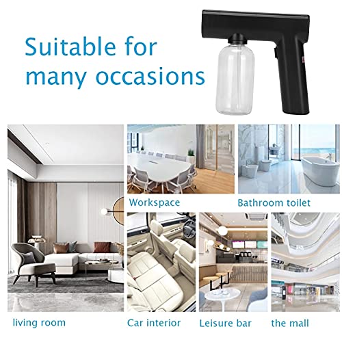Tragbare Nanometer-Nebelsprühpistole, Wiederaufladbar, Elektrisches Nano-Handgerät mit Blaulicht-Nebelgerät, Multifunktionale Kabellose Reinigung für Zuhause, Schule, Büro oder