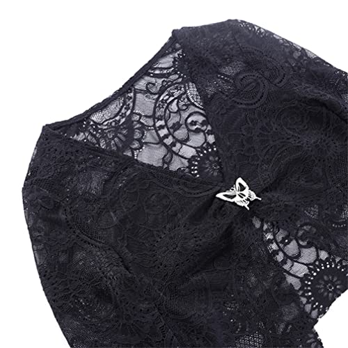 Image of Goth Shrug Black Gothic Victorian Shrugs Crop Top For Women