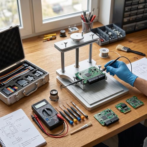 Marco BDM con LED para programación ECU de motor con sondas de 4 pines y adaptador de corriente UE 2