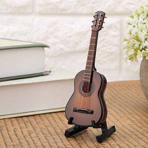 Belissy Mini guitare miniature en bois – Décoration musicale – Artisanat – Marron – 10 cm - Les Beatles, Paul McCartney, John Lennon, RIngo Starr, George Harrison Belissy Mini guitare miniature en bois - Décoration musicale - Artisanat - Marron - 10 cm – Image 5